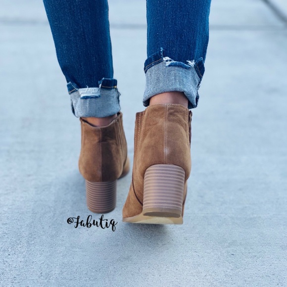 Tan Ankle Slip On Bootie - Picture 4 of 4